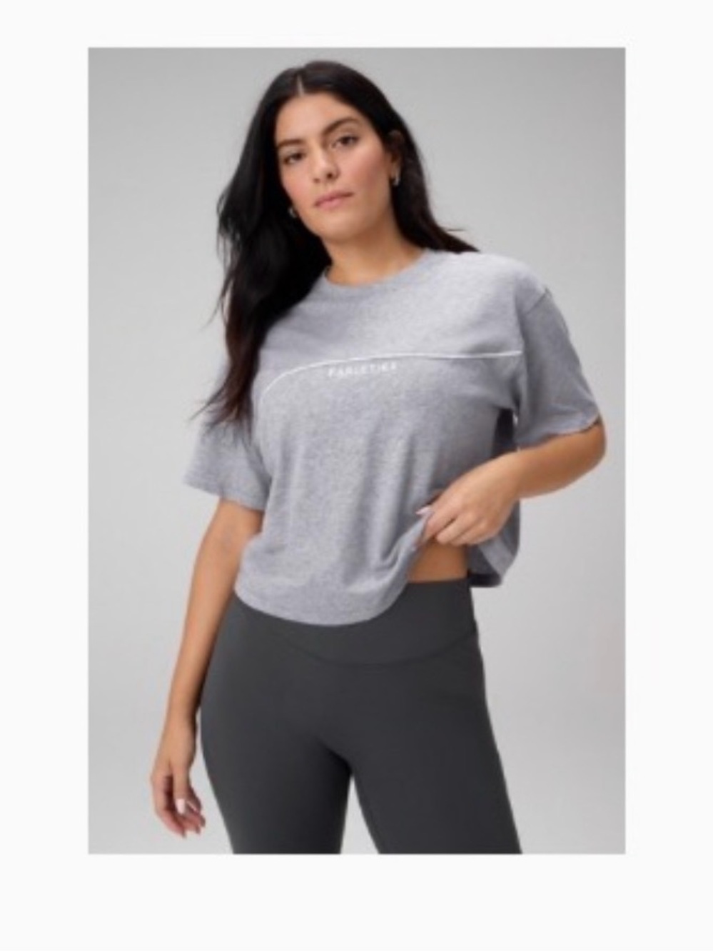Fabletics Classic Grey M Boxy Tee